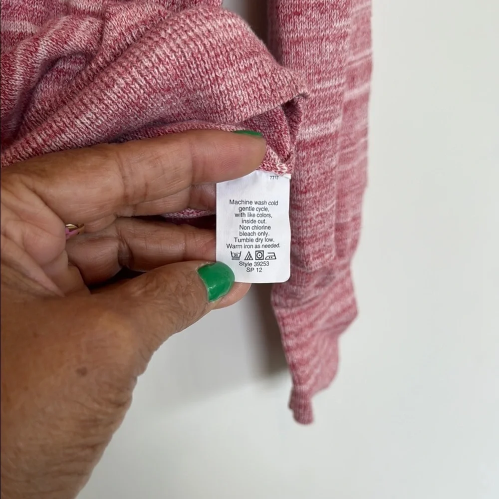 J. Crew 100% Cotton Red Crewneck Sweater